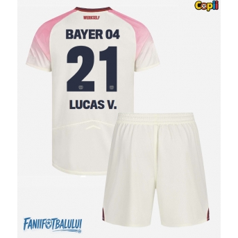 Bayer Leverkusen Lucas Vazquez #21 Echipament de Fotbal Replică 2025-26 Copii Deplasare (+ Șorturi)